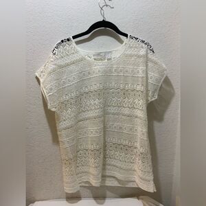 Chico's lace top - size 1 - white
